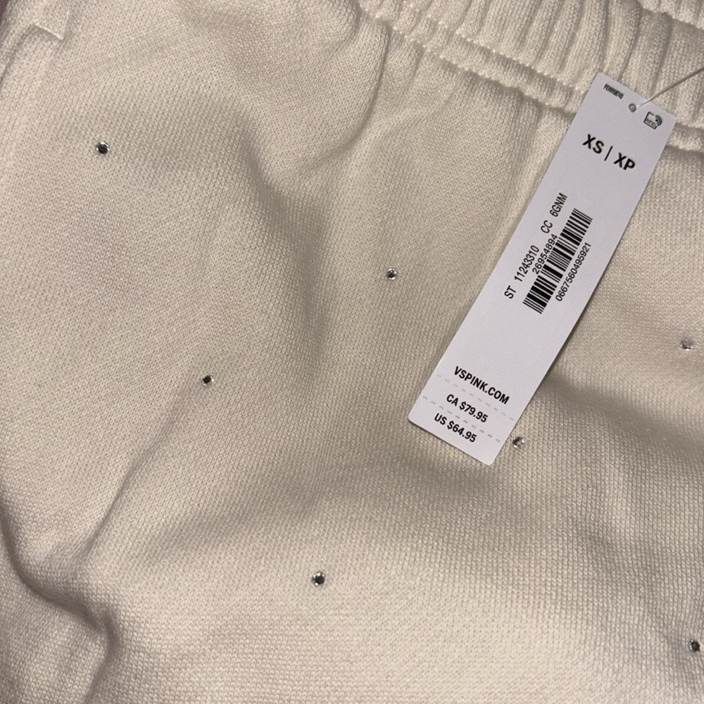 PINK Victoria Secret Ivy Fleece Campus Bling Sweatpants - Picture 10 of 11